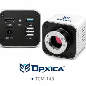 Micro Cam TCM-143 4K Ultra HD Digital Microscope Camera with Sony sensor, HDMI output, USB connectivity, and high-resolution imaging for microscopy applications.