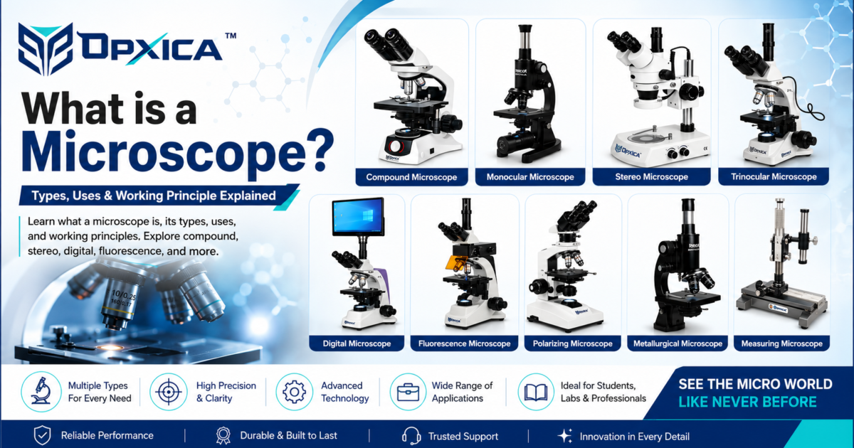 What is a Microscope: Type, Uses & Working Principle Explained - Opxica