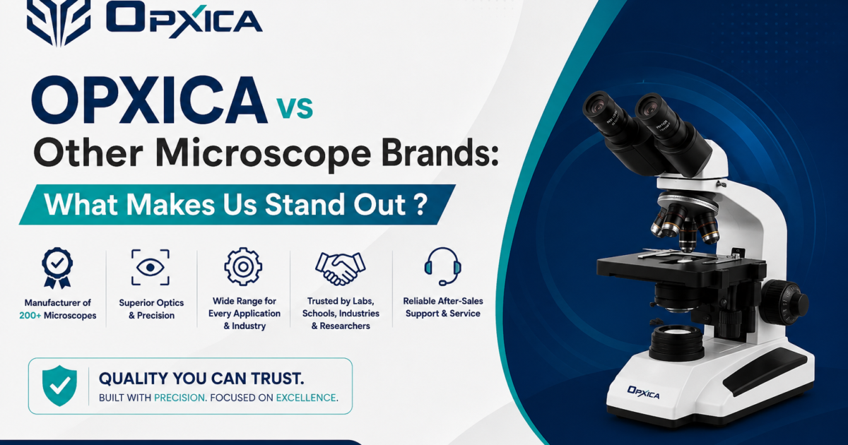 OPXICA vs other microscope brands comparison highlighting quality, precision and laboratory microscope performance