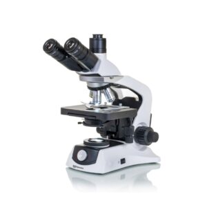 OPXICA Pro Series Trinocular Microscope PSTM-109 with infinity corrected optical system, plan achromatic objectives, mechanical stage, and LED illumination for laboratory and research applications.