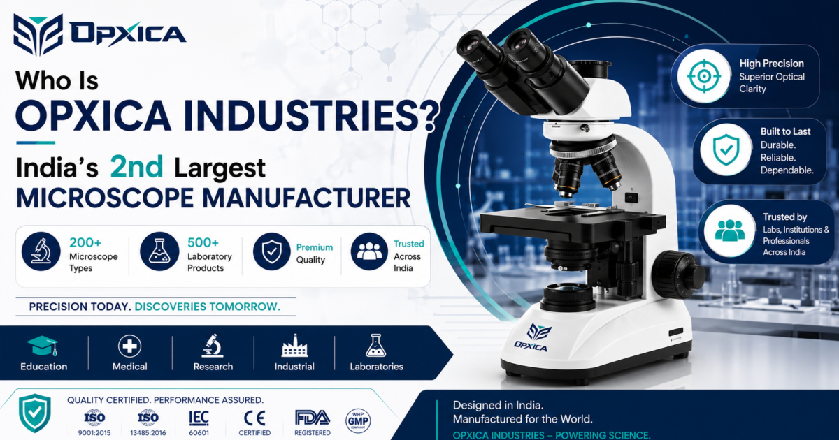 OPXICA Industries India’s 2nd largest microscope manufacturer with 200+ microscope types