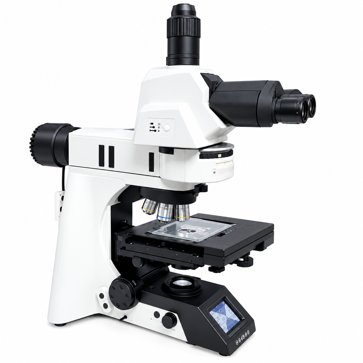 OPXICA OPX-141 Upright Metallurgical Microscope with Trinocular Head and Reflected LED Illumination
