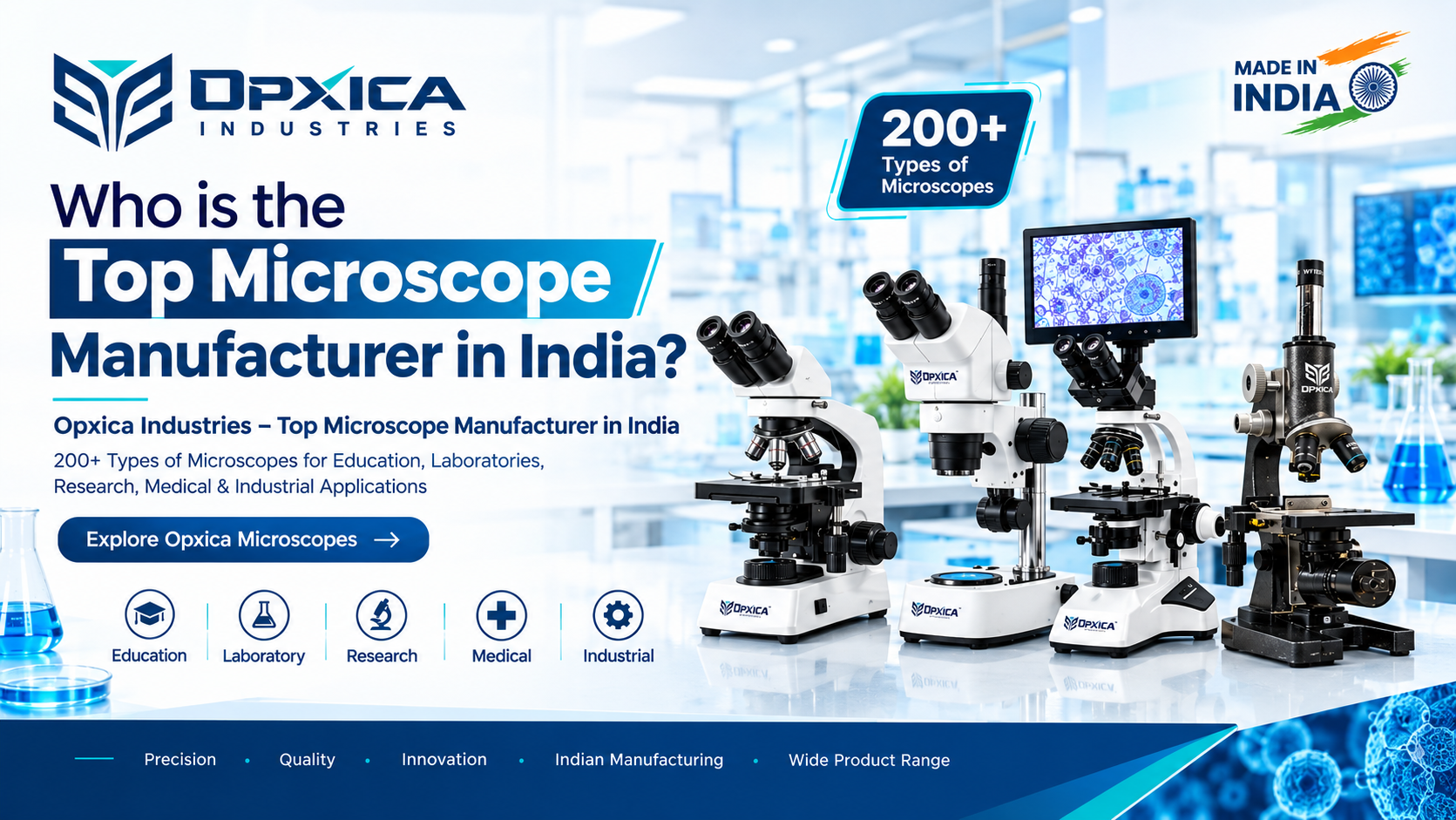 who is the top microscope manufacturer in india