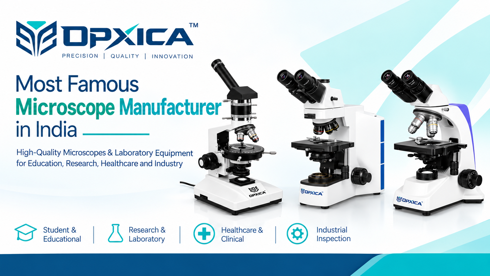 OPXICA – Most Famous Microscope Manufacturer in India, featuring advanced polarizing, trinocular research and binocular microscopes for education, laboratories, healthcare and industrial applications.